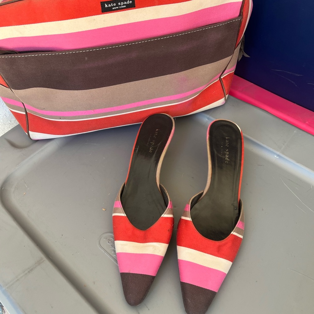 Kate Spade Striped kitten heal only!